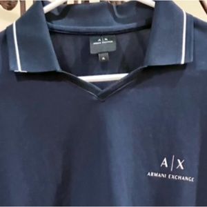 Men’s AX Armani Exchange Chest Logo Stretch Polo Shirt.